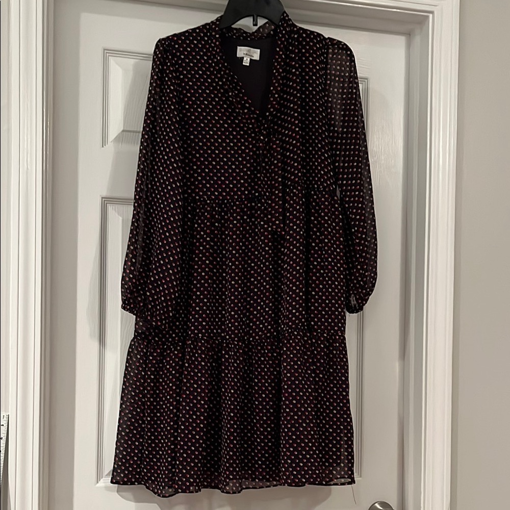 Chic Black and Red Polka Dot Dress